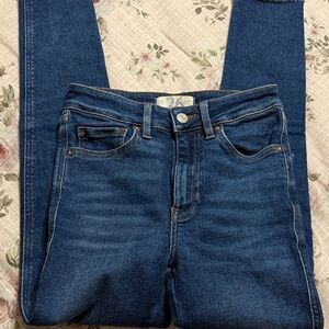 Free People Women’s Dark Blue High-Rise Skinny Jeans